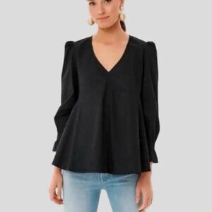 Black Suede Easton Blouse sz L